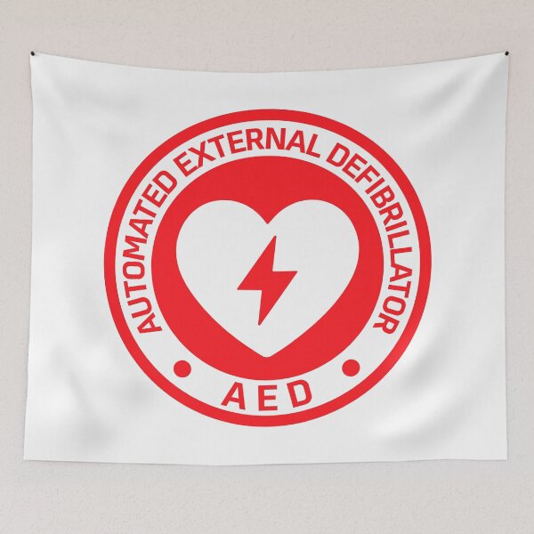Item preview,  Automated External Defibrillator AED Sign Sticker designed and sold by VectorForge Studio.