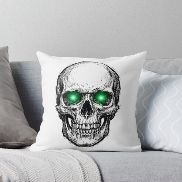 Item preview, Glowing Green Eyes Skull designed and sold by Bad-Decisions-Designs.