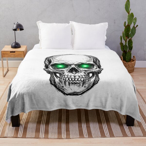 Item preview, Glowing Green Eyes Skull designed and sold by Bad-Decisions-Designs.