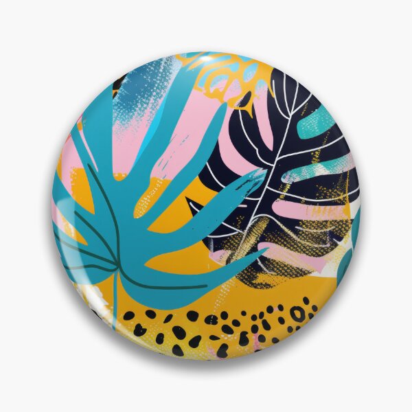 Item preview, Monstera Leaves and Tropical Motifs with Leopard Print designed and sold by Soft Oddity.
