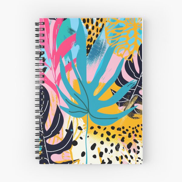 Item preview, Monstera Leaves and Tropical Motifs with Leopard Print designed and sold by Soft Oddity.