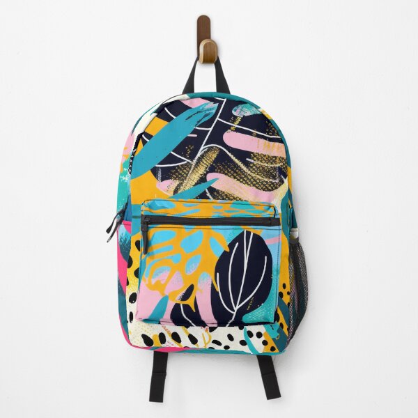 Item preview, Monstera Leaves and Tropical Motifs with Leopard Print designed and sold by Soft Oddity.