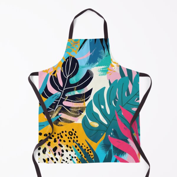 Item preview, Monstera Leaves and Tropical Motifs with Leopard Print designed and sold by Soft Oddity.