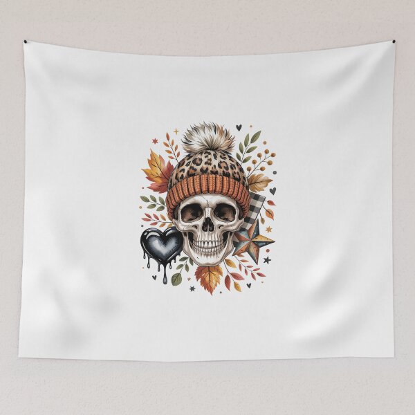 Item preview, Skull with Leopard Print Hat designed and sold by jkrphoto.