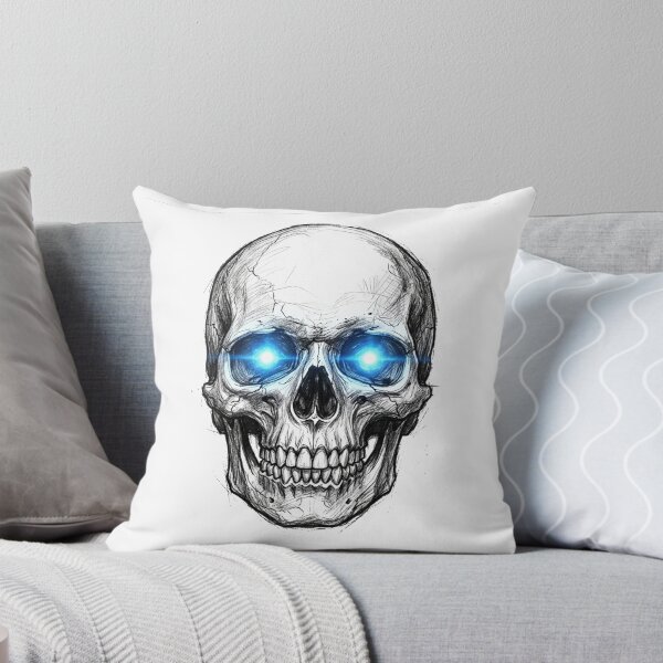 Item preview, Glowing Blue Eyes Skull designed and sold by Bad-Decisions-Designs.