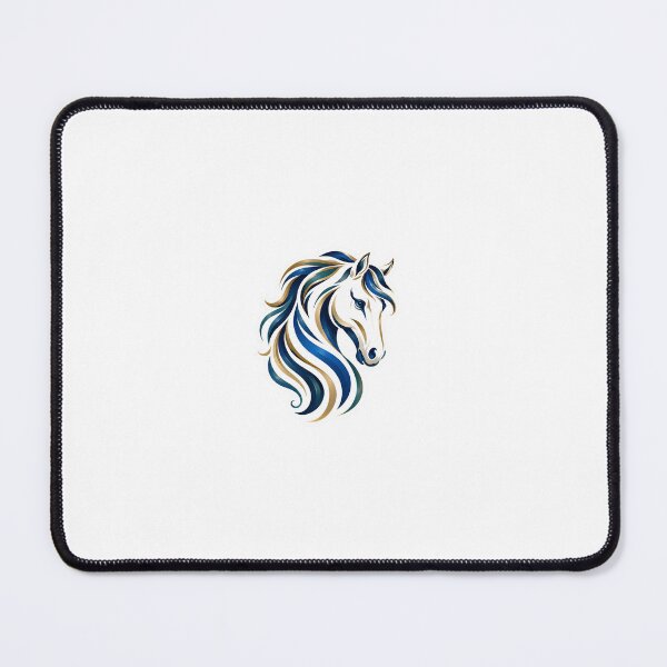 Item preview, Majestic Blue and Gold Fluid Line Horse Art designed and sold by Arts Design 15.