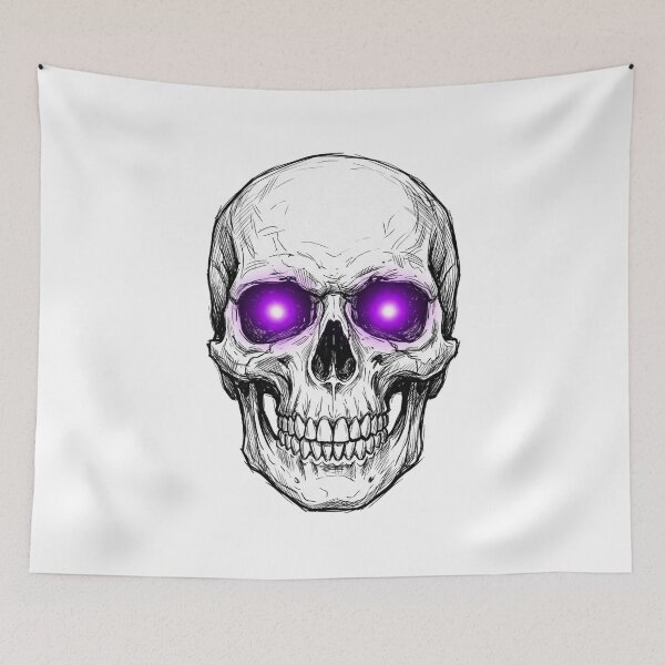 Item preview, Glowing Purple Eyes Skull designed and sold by Bad-Decisions-Designs.