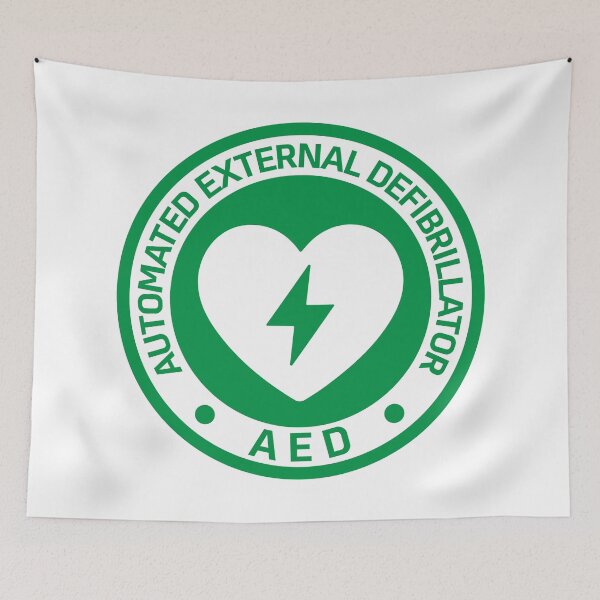 Item preview, Automated External Defibrillator AED Sign Sticker designed and sold by VectorForge Studio.