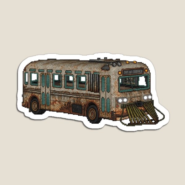 Item preview, Zombies Bus Retro Pixel Art designed and sold by RespawnReloaded.