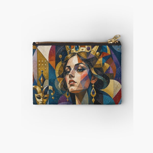 Item preview, Queen of Carnival cubist painting. designed and sold by GalleryKauffeld.