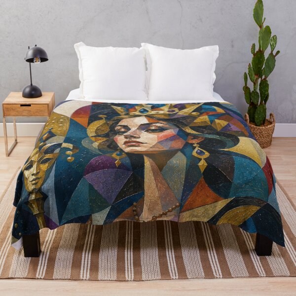 Item preview, Queen of Carnival cubist painting. designed and sold by GalleryKauffeld.