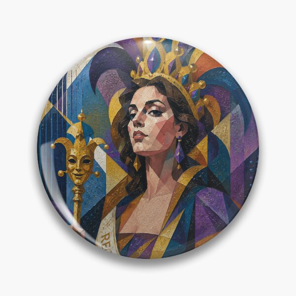 Item preview,  Queen of Carnival cubist painting. designed and sold by GalleryKauffeld.