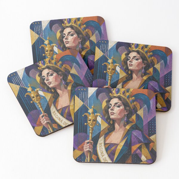 Item preview,  Queen of Carnival cubist painting. designed and sold by GalleryKauffeld.