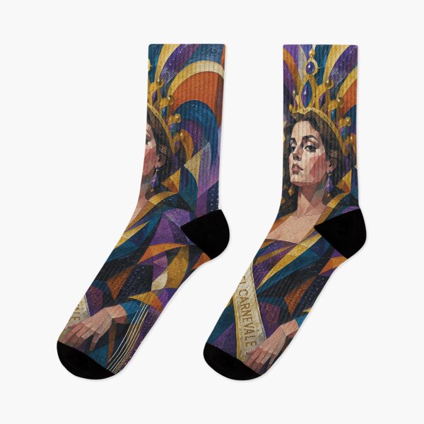 Item preview,  Queen of Carnival cubist painting. designed and sold by GalleryKauffeld.