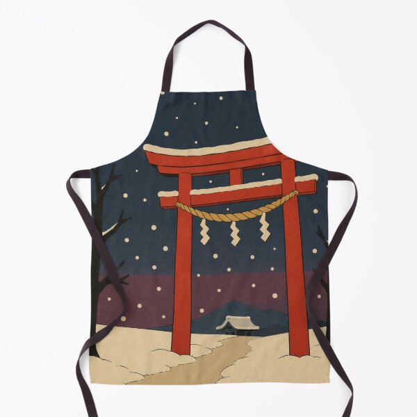 Item preview, Snow Torii Gate at Dusk — Nengajo No. 6 | Ukiyo-e Woodblock designed and sold by Planthem.
