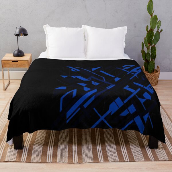 Item preview, Modern Line Cool Geometry White Black Mid-Blue designed and sold by emmanuelsilve.