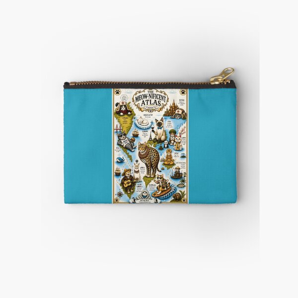 Item preview, The Meow-nificent Atlas Funny World Map Cats Poster designed and sold by SammyMorry.