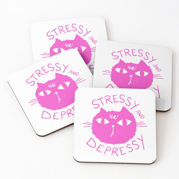 Item preview, Stressy and Depressy Cat designed and sold by Stephanie McRae.