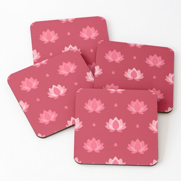 Item preview, Pink Lotus Flower and Water Drops Seamless Pattern designed and sold by Wawa5656.