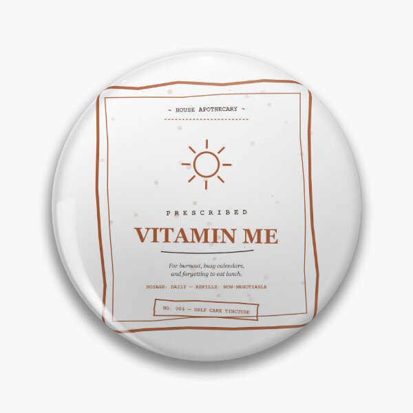 Item preview, Prescribed Vitamin Me Raw Stamped Self Care Label Design designed and sold by Mega-Shopping.