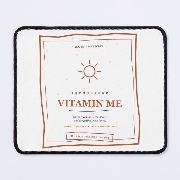 Item preview, Prescribed Vitamin Me Raw Stamped Self Care Label Design designed and sold by Mega-Shopping.