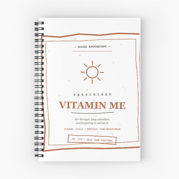 Item preview, Prescribed Vitamin Me Raw Stamped Self Care Label Design designed and sold by Mega-Shopping.