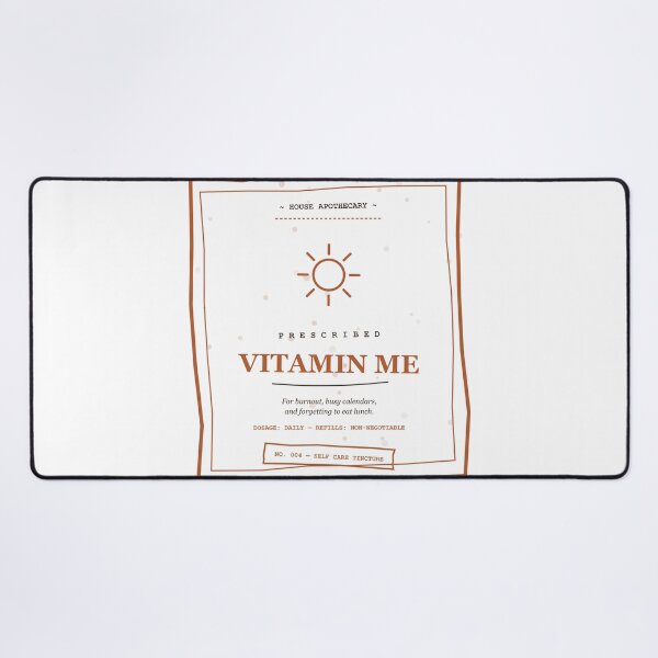 Item preview, Prescribed Vitamin Me Raw Stamped Self Care Label Design designed and sold by Mega-Shopping.