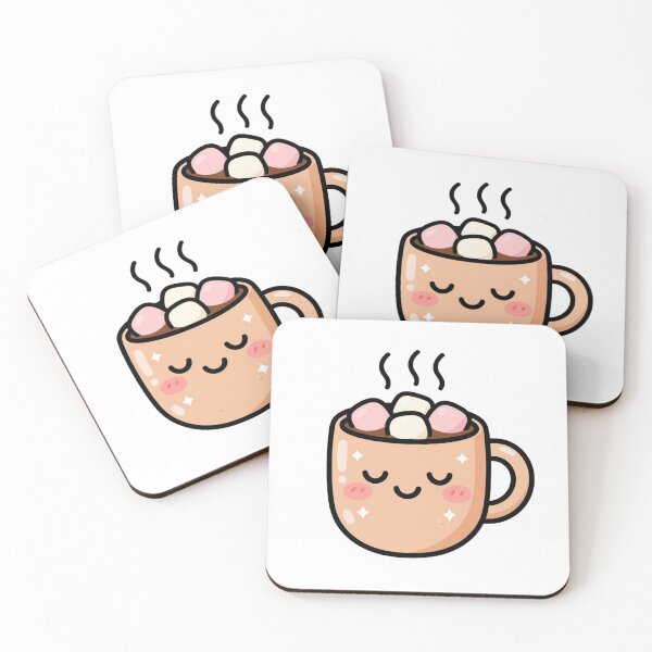 Item preview, Cute Cozy Kawaii Hot Chocolate Cartoon | Adorable Hot Cocoa Sticker & Gift Design designed and sold by Rood Art Studio.