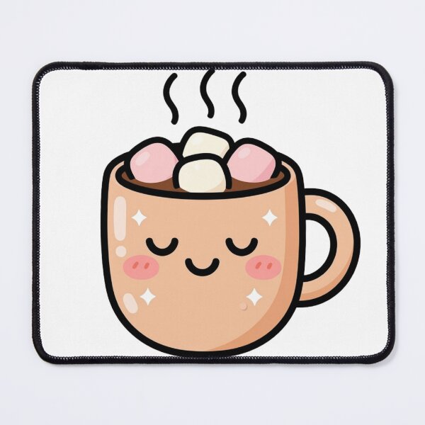 Item preview, Cute Cozy Kawaii Hot Chocolate Cartoon | Adorable Hot Cocoa Sticker & Gift Design designed and sold by Rood Art Studio.