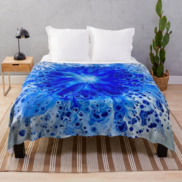 Item preview, Frozen Bloom - Blue Floral Acrylic Art designed and sold by FlowingFreedom.
