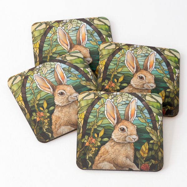 Item preview, Spring Hare Stained Glass Garden Design  designed and sold by pinkal.