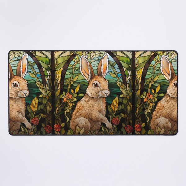 Item preview, Spring Hare Stained Glass Garden Design designed and sold by pinkal.