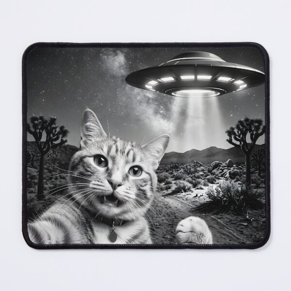 Item preview, Cat Selfie With Alien UFO designed and sold by roswellboutique.