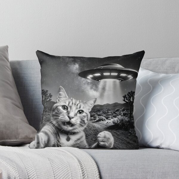 Item preview, Cat Selfie With Alien UFO designed and sold by roswellboutique.