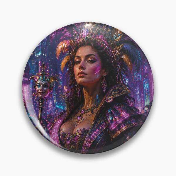 Item preview, Neon Queen of Carnival painting. designed and sold by GalleryKauffeld.