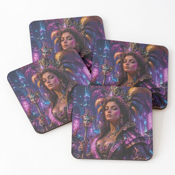 Item preview, Neon Queen of Carnival painting. designed and sold by GalleryKauffeld.