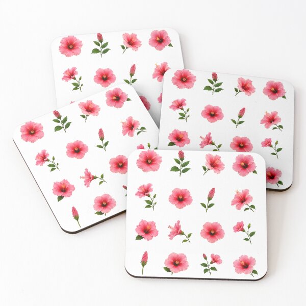 Item preview, Pink Hibiscus Flower Botanical Set Tropical Floral Elements Aesthetic designed and sold by Rehnair.