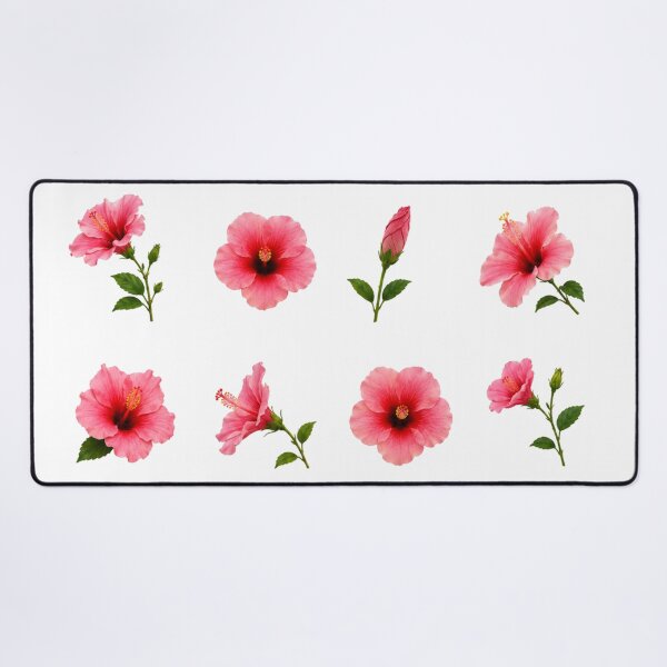 Item preview, Pink Hibiscus Flower Botanical Set Tropical Floral Elements Aesthetic designed and sold by Rehnair.