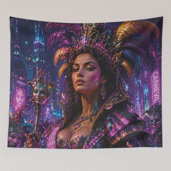Item preview, Neon Queen of Carnival painting. designed and sold by GalleryKauffeld.