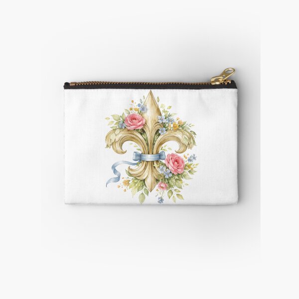 Item preview, Floral watercolor Fleur de Lys heraldic symbol designed and sold by Anne Londez Studio.