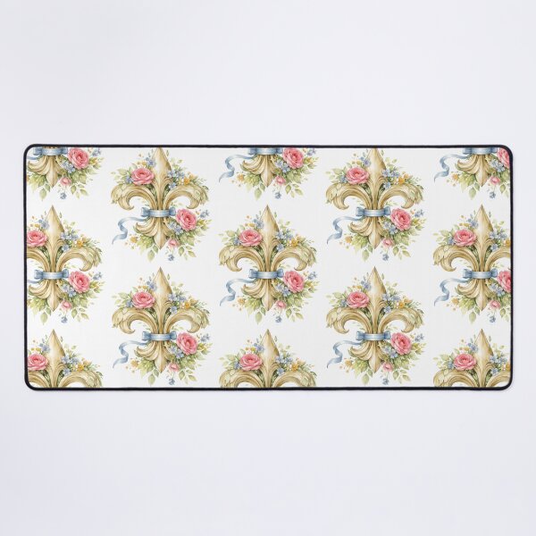 Item preview, Floral watercolor Fleur de Lys heraldic symbol designed and sold by Anne Londez Studio.