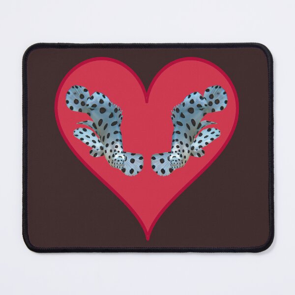 Item preview, Mirrored Panther Grouper Heart * Graphic Nature Illustration | designed and sold by Photo & Design Ute Niemann.
