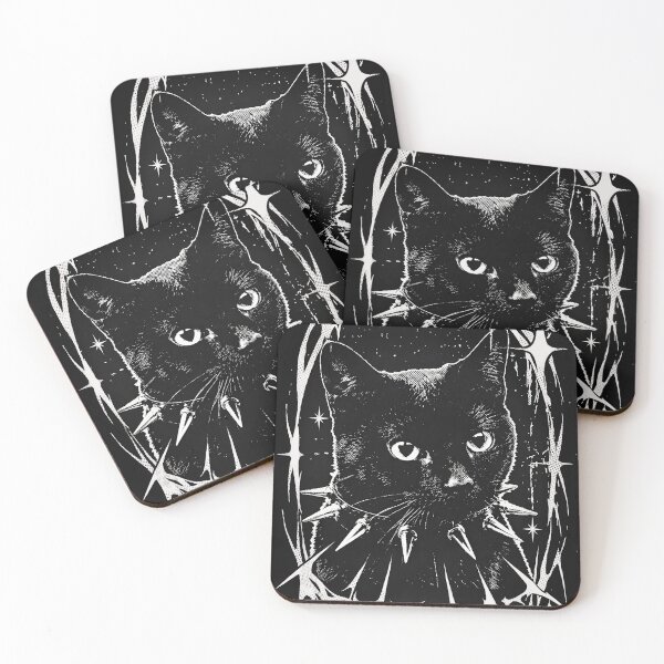 Item preview,  Black Cat with Spiked Collar Gothic Aesthetic designed and sold by HexRelic.