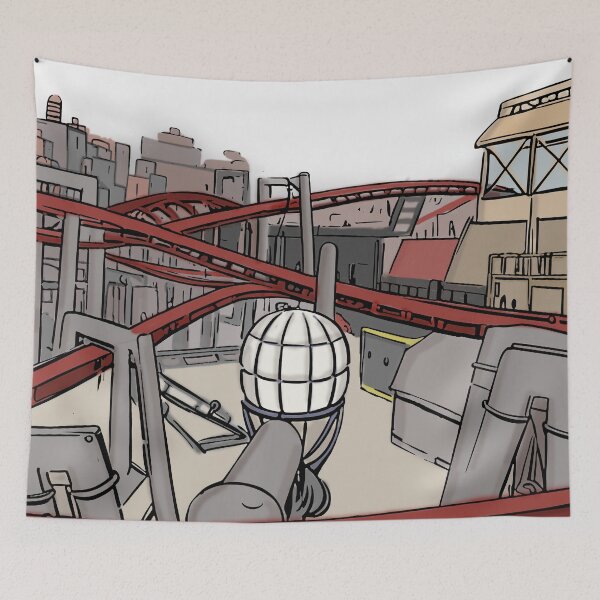 Item preview, F.L.Y. Illustration - Phantasialand Flying Launch Coaster (Theme Park Fan Art) designed and sold by FoolishDreamers.