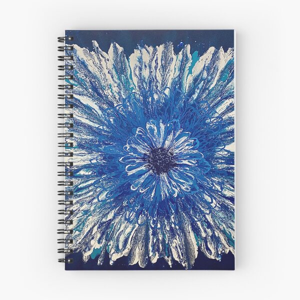 Item preview, Blue Burst - Abstract acrylic floral art designed and sold by FlowingFreedom.
