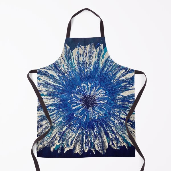 Item preview, Blue Burst - Abstract acrylic floral art designed and sold by FlowingFreedom.