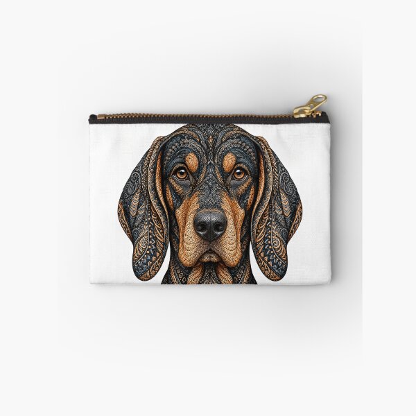 Item preview, Intricate Black and Tan Coonhound designed and sold by PaintedbyCarol.