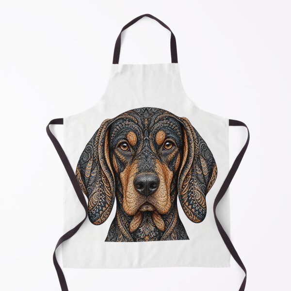 Item preview, Intricate Black and Tan Coonhound designed and sold by PaintedbyCarol.
