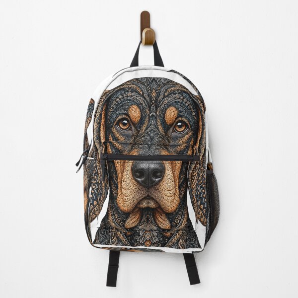 Item preview, Intricate Black and Tan Coonhound designed and sold by PaintedbyCarol.