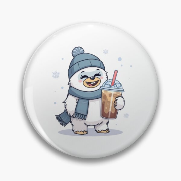 Item preview, Cute Yeti Drinking Iced Coffee Winter Cold Brew designed and sold by ByKayaPrints.
